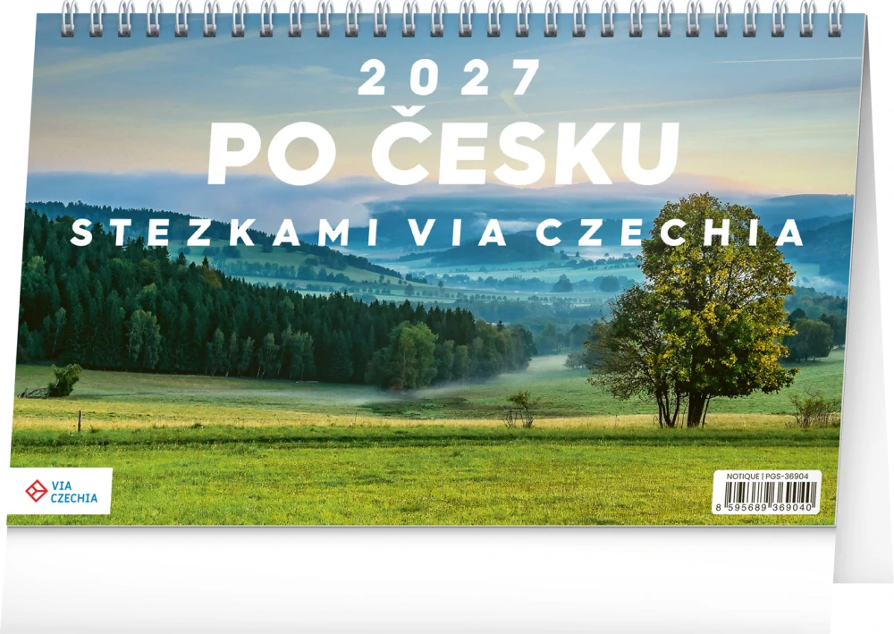 Kalendář stolní Kolem Česka stezkami Via Czechia