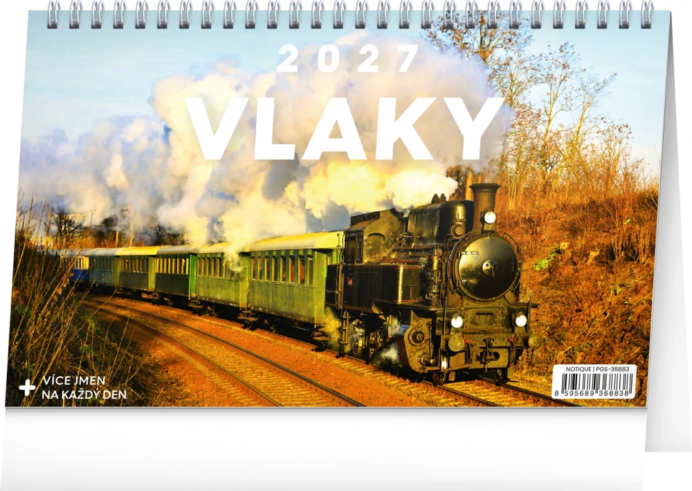 Kalendář stolní Vlaky PGS-36883
