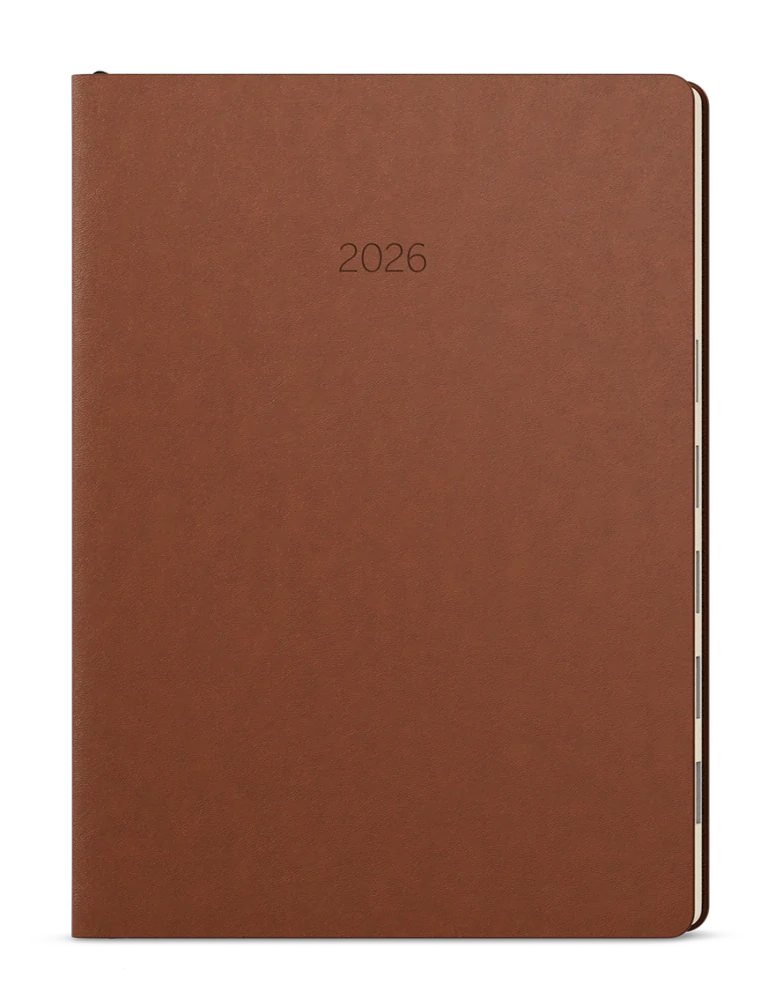 Diář denní B5 Maxim hnědý - blok Maxim / 2026