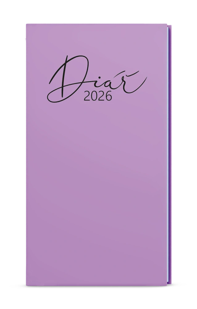 Diář týdenní kapesní Pastelo fialová - blok Jakub / 2026