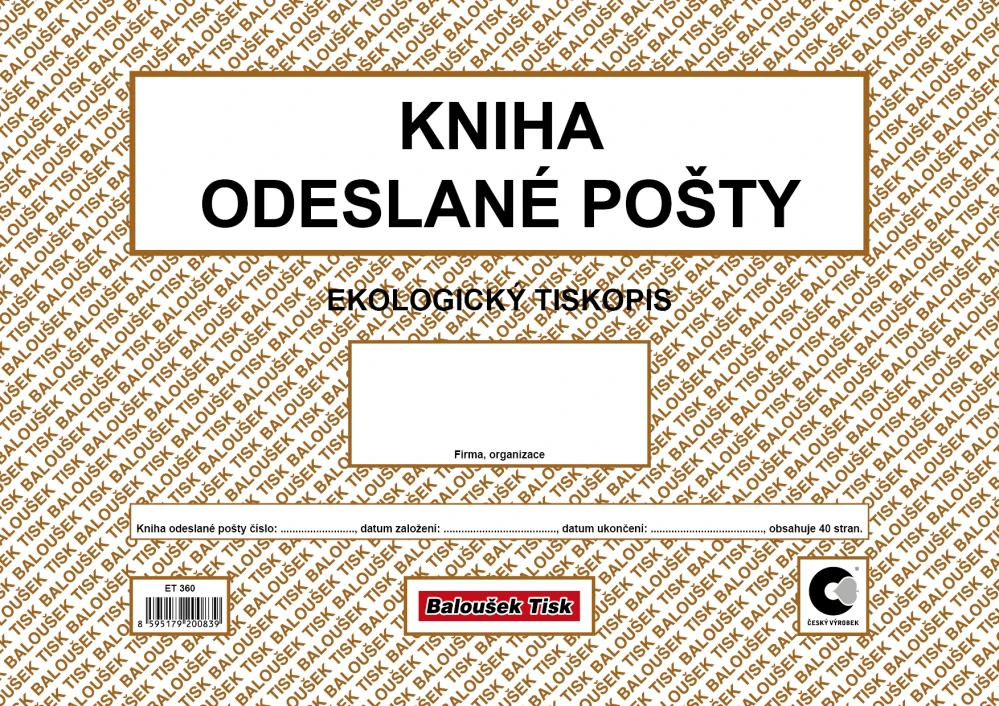 Kniha odeslané pošty ET360