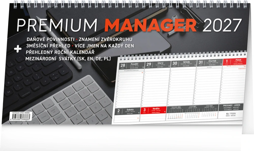 Kalendář stolní Premium Manager PGS-36888