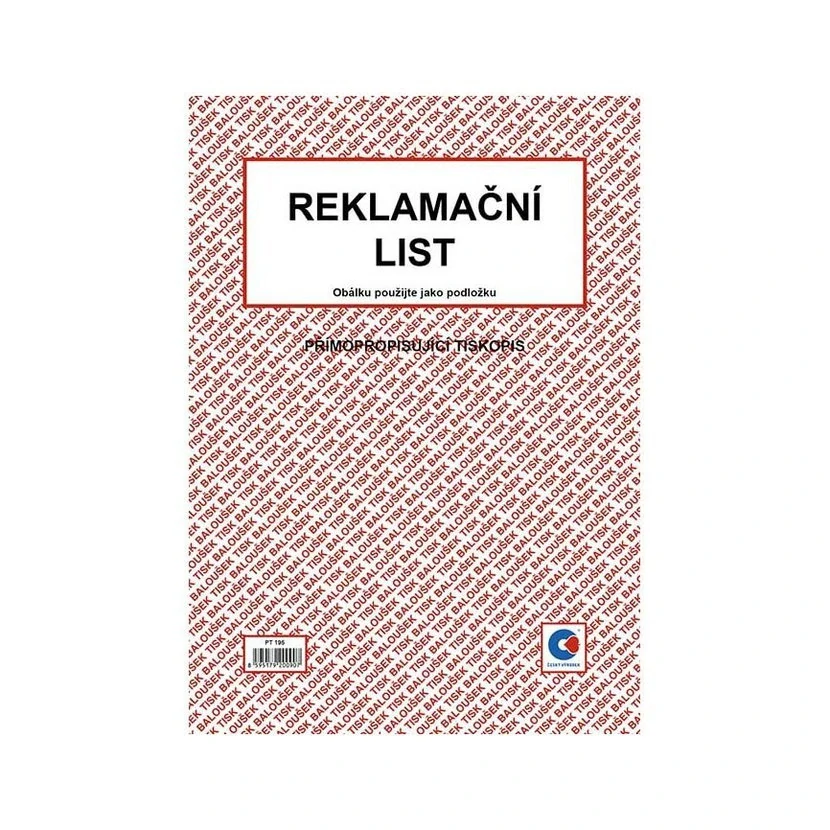 Reklamační list A4 PT195