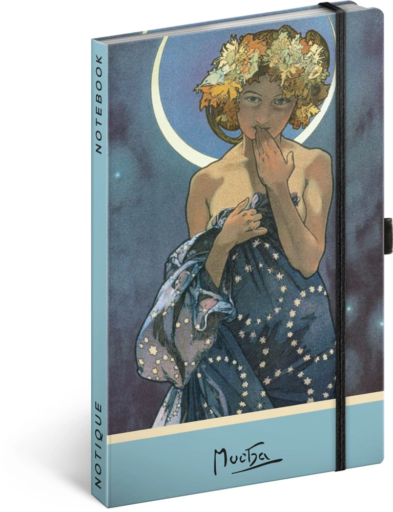 Notes tečkovaný Alfons Mucha - Luna