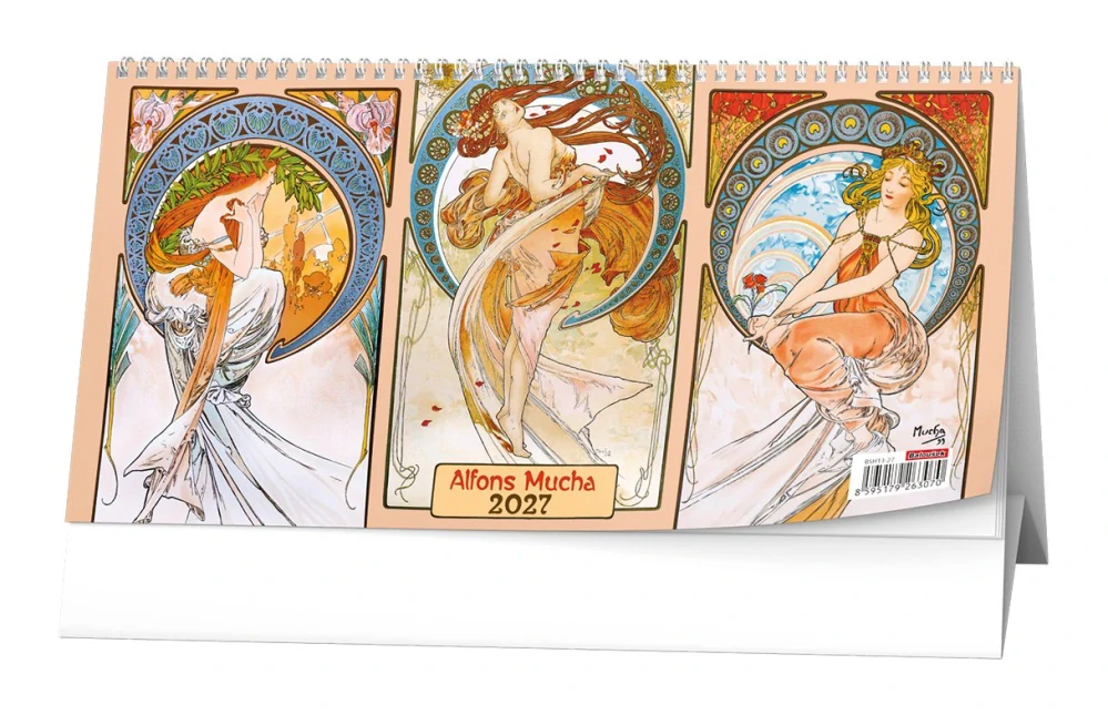Kalendář stolní Alfons Mucha 14-denní BSH13