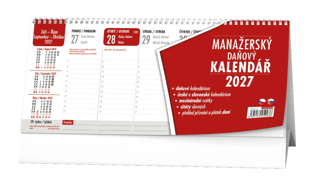 Kalendář stolní Manažerský daňový BSN1