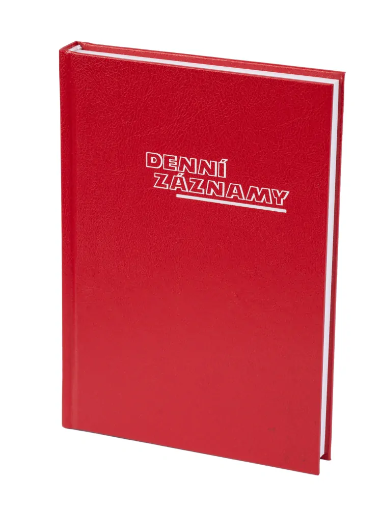 Denní záznamy A5 Balacron červený