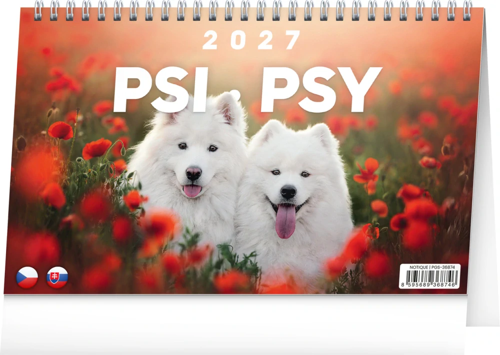 Kalendář stolní Psi PGS-36874