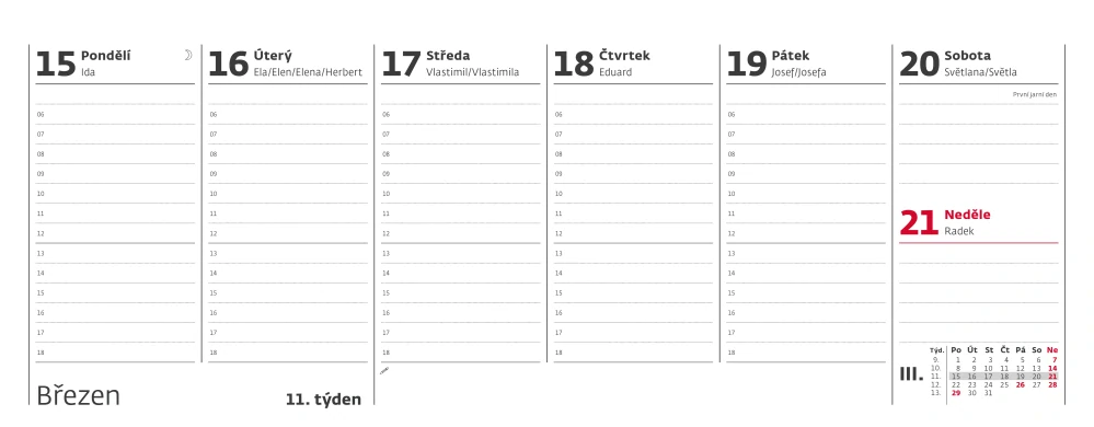 Kalendář stolní Poznámkový kalendář OFFICE S65-B