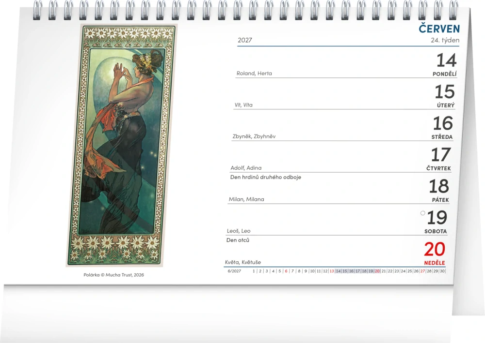 Kalendář stolní Alfons Mucha PGS-36880