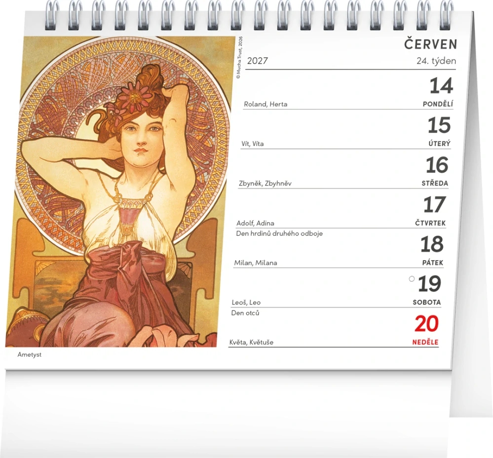 Kalendář stolní Alfons Mucha PGS-36881