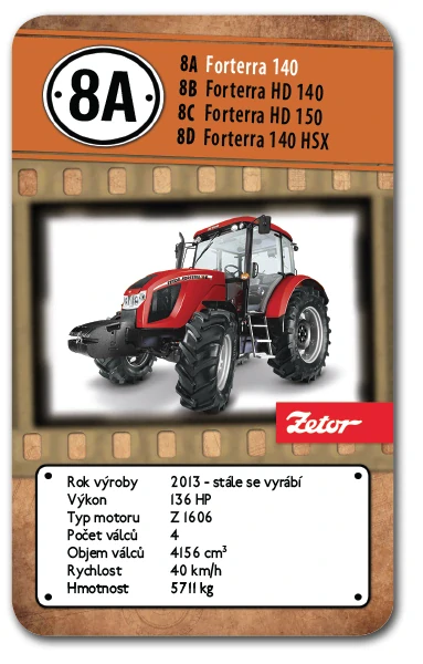Kvarteto - Retro Zetor - papírová krabička