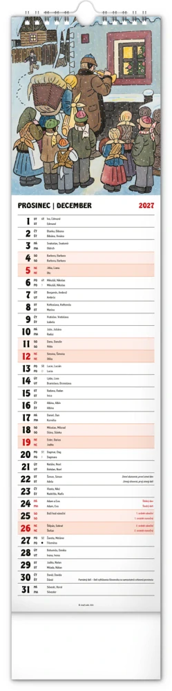 Kalendář nástěnný Josef Lada - Vázanka