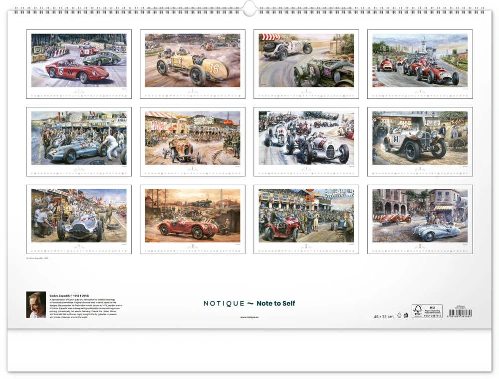 Kalendář nástěnný Oldtimers PGN-36368