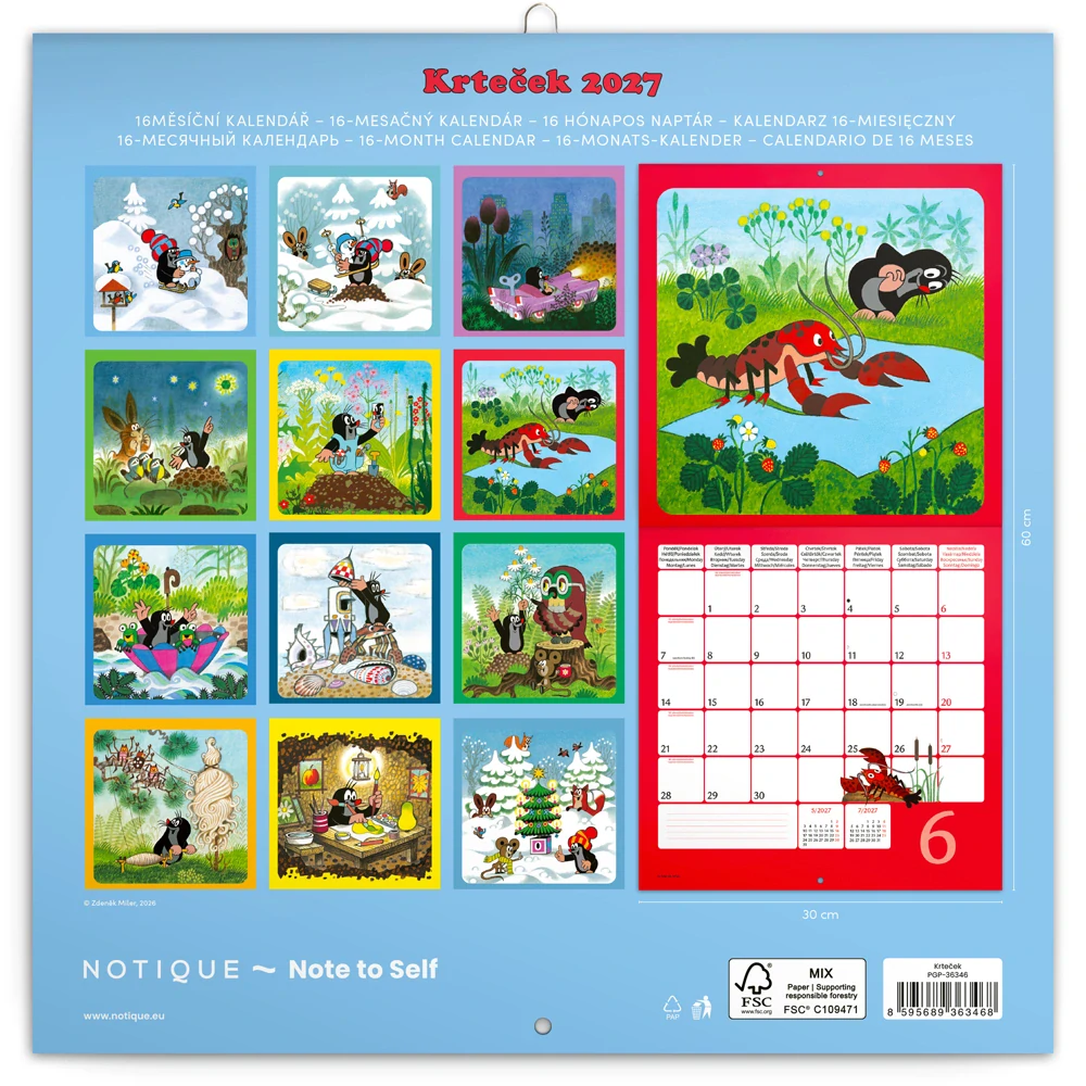 Kalendář nástěnný Krteček PGP-36346