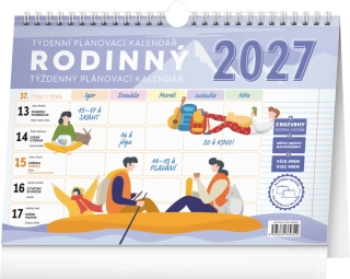 Kalendář stolní a nástěnný Týdenní rodinný plánovací PGS-36930